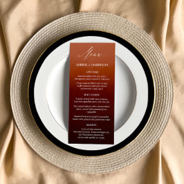 書エレガント道はオレンジグラデーションの結婚燃えた メニュー