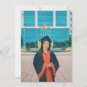 書エレガント道は卒業パーティー 招待状 (裏面)