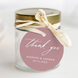 書エレガント道ほこりバラ結婚の感謝 フェイバータグ