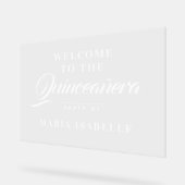 書エレガント道ようこそキンセアニェラパーティー標識 アクリルサイン (傾斜)