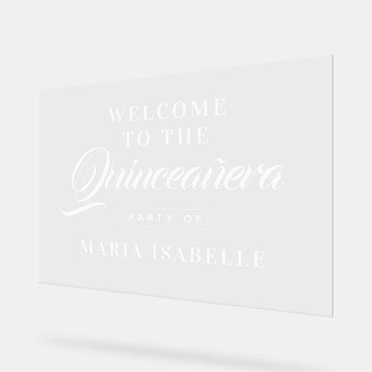 書エレガント道ようこそキンセアニェラパーティー標識 アクリルサイン (傾斜)