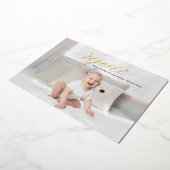 書エレガント道を楽しむパーソナライズされた 箔シーズンカード (回転した状態)