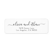 書エレガント道クラシック差出人住所 ラベル (正面)