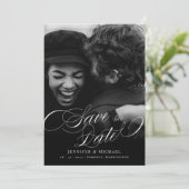 書エレガント道クラシック式の結婚式の日付を保存 セーブザデート (スタンド正面)