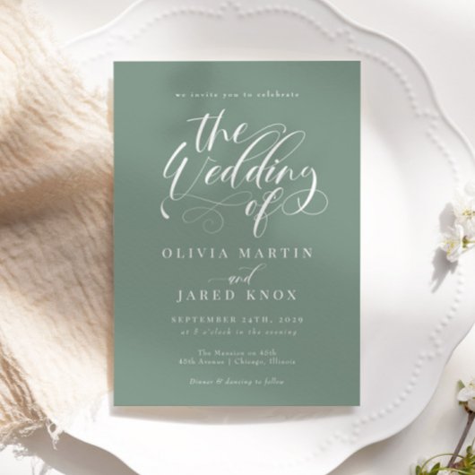 書エレガント道クラシック結婚式招待状 招待状