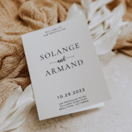 書エレガント道クラシック結婚式 プログラム