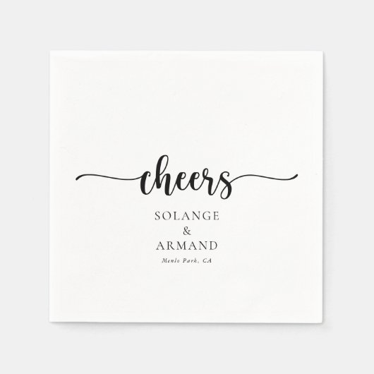 書エレガント道クラシック結婚応援ナプキン スタンダードカクテルナプキン (正面)