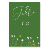 書エレガント道グリーンシャムロック結婚アイリッシュ テーブルナンバー (正面)