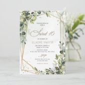 書エレガント道グリーンユーカリ甘い16 招待状 (スタンド正面)