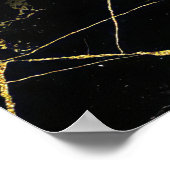 書エレガント道ゴールデンの結婚大理石 ポスター (角)