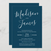 書エレガント道シンプルミニマルモダンリスト 招待状 (正面/裏面)