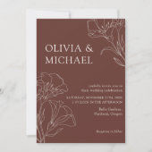 書エレガント道シンプルミニマ結婚リスト 招待状 (正面)