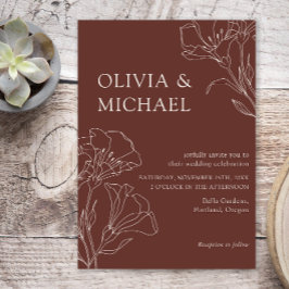 書エレガント道シンプルミニマ結婚リスト 招待状