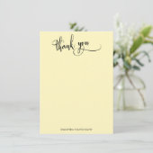 書エレガント道シンプルライトイエローサンキュー サンキューカード (スタンド正面)