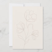 書エレガント道シンプル婚約パーティ 招待状 (裏面)