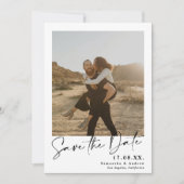 書エレガント道シンプル2枚の写真は日付を保存 セーブザデート (正面)