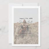 書エレガント道シンプル2枚の写真は日付を保存 セーブザデート (裏面)