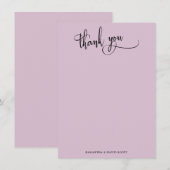 書エレガント道シンプルMauve Pinkありがとう サンキューカード (正面/裏面)
