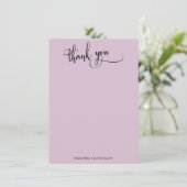 書エレガント道シンプルMauve Pinkありがとう サンキューカード (スタンド正面)