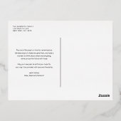 書エレガント道シーズンの挨拶の写真 箔シーズンポストカード (裏面)