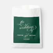 書エレガント道ティール（緑がかった色）結婚の フェイバーバッグ (正面)