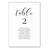 書エレガント道デザイン座席図カード テーブルナンバー (正面)