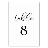 書エレガント道デザイン テーブルナンバー (正面)