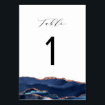 書エレガント道ネイビーブルーとバラ金ゴールドアガート テーブルナンバー<br><div class="desc">水色ネイビーブルーとバラ金ゴールド水色agate.書道付き表モダン番カード</div>