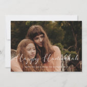 書エレガント道ハッピーハヌカー写真 シーズンカード (正面)