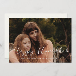 書エレガント道ハッピーハヌカー写真 シーズンカード
