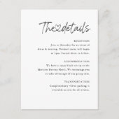 書エレガント道ハート結婚の詳細 エンクロージャーカード (正面)