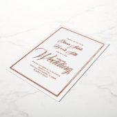 書エレガント道ハート結婚押し箔 箔招待状 (回転した状態)