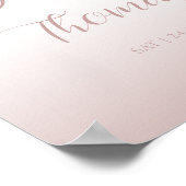 書エレガント道バラ金ゴールドグラデーシ結婚ョン ポスター (角)