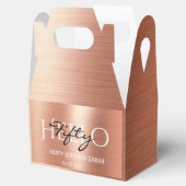 書エレガント道バラ金ゴールドHello 50誕生日 フェイバーボックス (オープン)