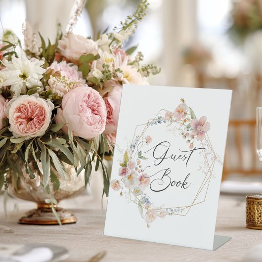 書エレガント道フローラゲストブック 台座サイン