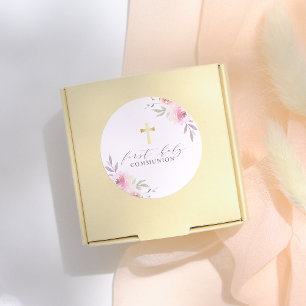 書エレガント道フローラ聖餐式 ラウンドシール