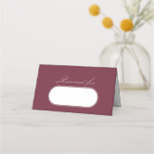書エレガント道ブルゴーニュ結婚の予約 プレイスカード (正面)