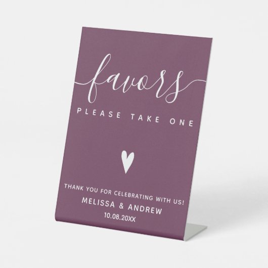 書エレガント道ブルゴーニュ結婚式の引き出物表 台座サイン (正面)