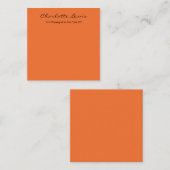 書エレガント道プレインオレンジ読める文字 ノートカード (正面/裏面)
