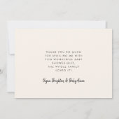 書エレガント道ベビーシャワーサンキューカード サンキューカード (裏面)