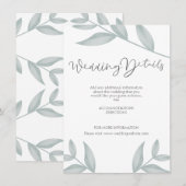 書エレガント道ボタニ結婚カル詳細 エンクロージャーカード (正面/裏面)