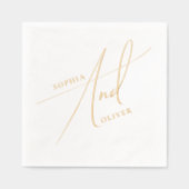 書エレガント道ボホ結婚ー 箔ナプキン (正面)