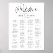 書エレガント道ポートレート結婚の座席計画 ポスター (正面)