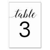書エレガント道ミニマル結婚リスト テーブルナンバー (裏面)