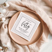 書エレガント道ミニマル50th誕生日パーティー スタンダードカクテルナプキン