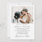 書エレガント道ミニマ結婚リストの2枚の写真 招待状 (裏面)