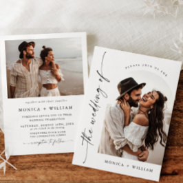 書エレガント道ミニマ結婚リストの2枚の写真 招待状