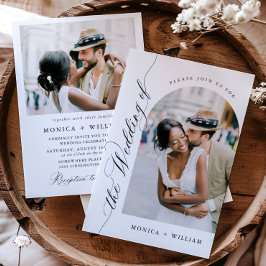 書エレガント道ミニマ結婚リストの2枚の写真 招待状