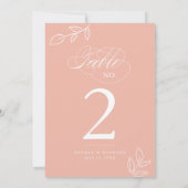 書エレガント道メロンピンクのテーブル番号 (裏面)