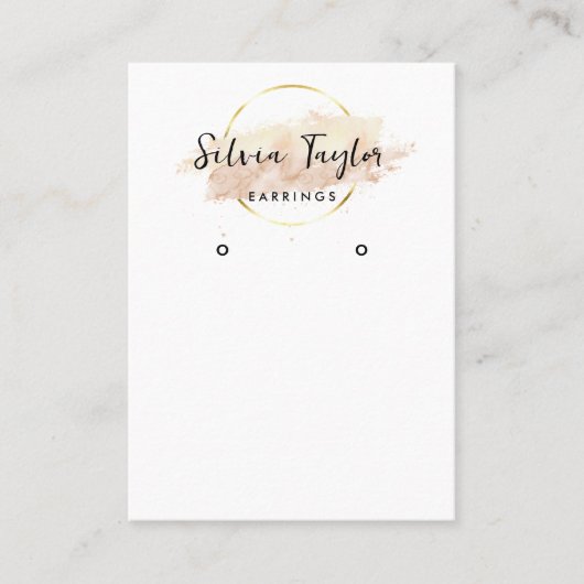 書エレガント道モダンのイヤリングディスプレイ 名刺 (正面)